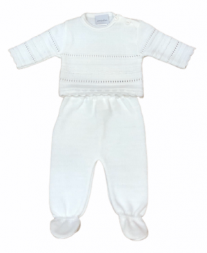 DANDELION Knitted 2-piece set - White